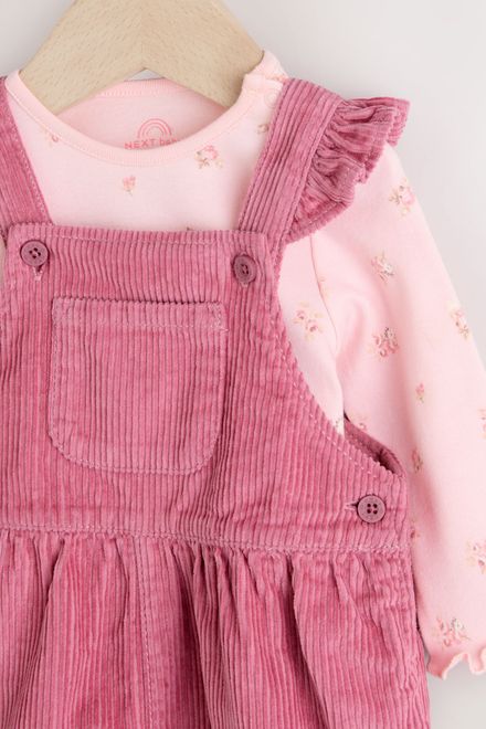 Next / Комплект боди и полукомбинезон вельветовый для девочки - фото 4