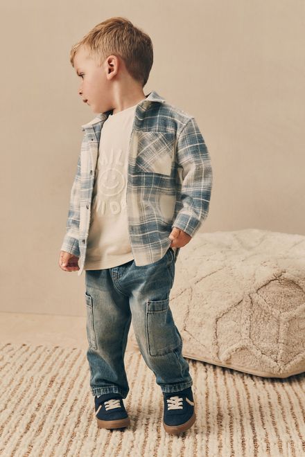 Next / Комплект рубашка и футболка с принтом для мальчика