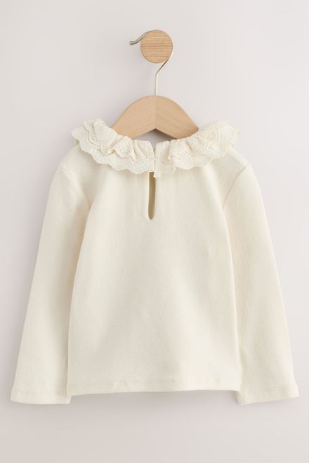 Next / Лонгслив с декоративным воротником для девочки - фото 5