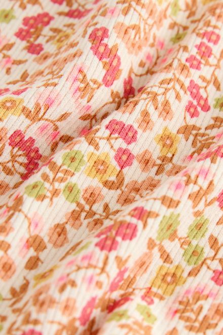 Next / Лонгслив в рубчик с принтом для девочки - фото 8