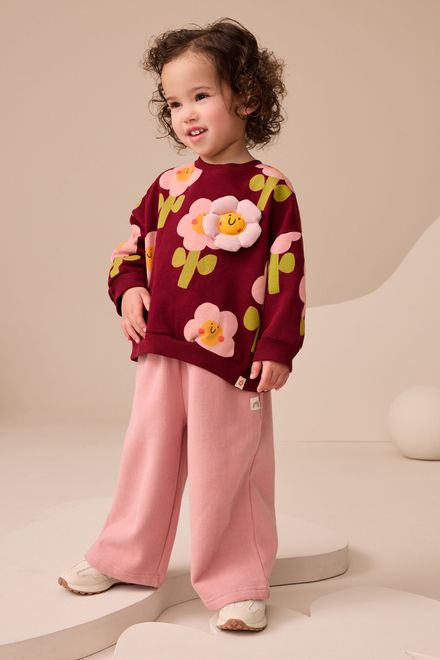 Next / Свитшот с 3D цветком для девочки