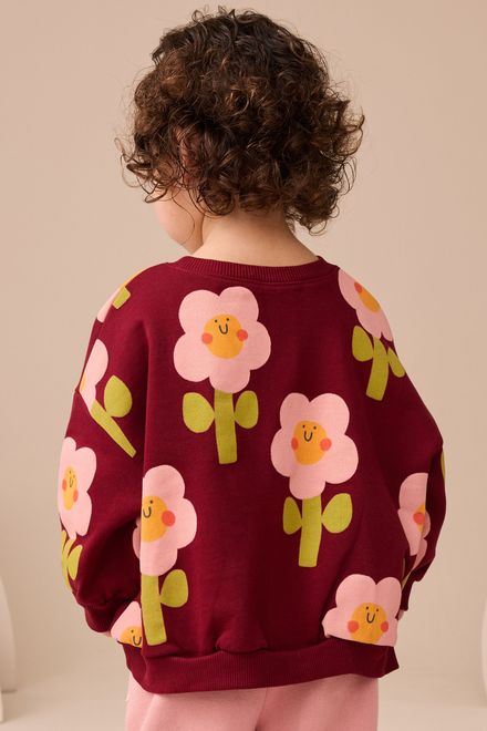 Next / Свитшот с 3D цветком для девочки