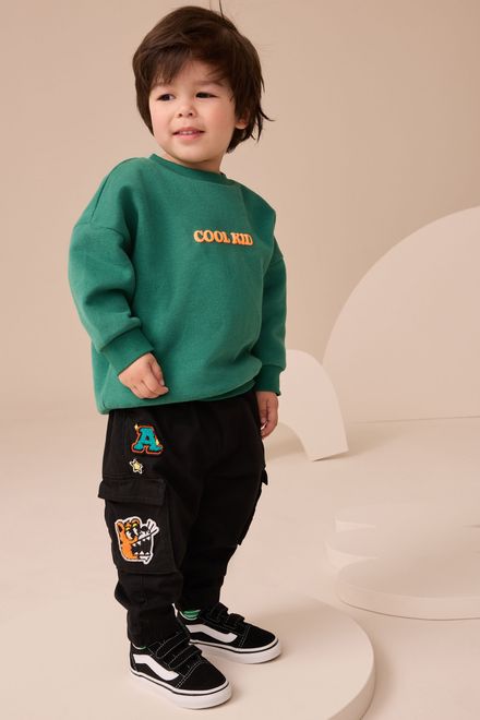 Next / Брюки карго с нашивками для мальчика - фото 2