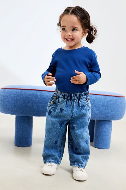 Next / Джинсы с вышивкой для девочки - фото 2