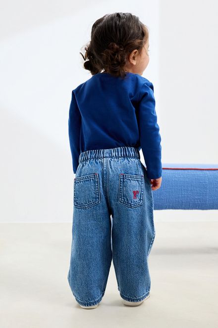 Next / Джинсы с вышивкой для девочки - фото 3