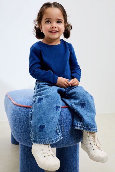 Next / Джинсы с вышивкой для девочки - фото 4