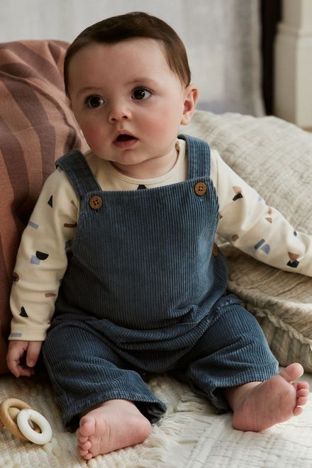 Next / Комплект боди и полукомбинезон вельветовый для мальчика