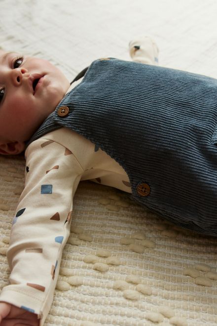 Next / Комплект боди и полукомбинезон вельветовый для мальчика