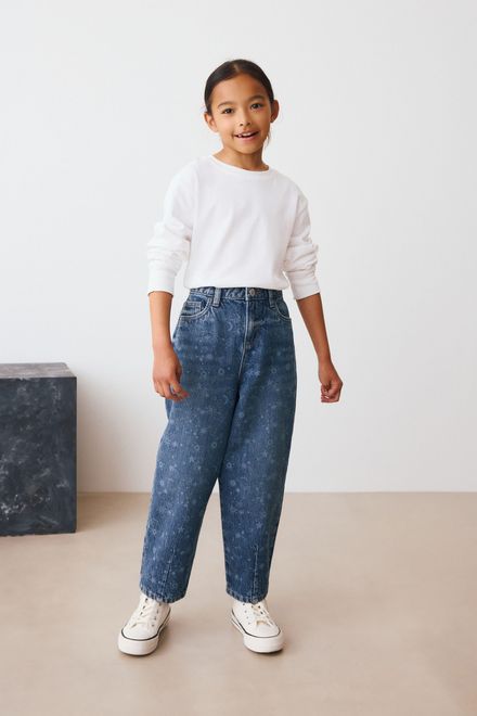 Next / Джинсы с принтом для девочки - фото 2