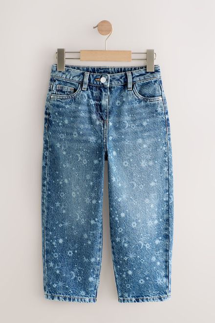 Next / Джинсы с принтом для девочки - фото 5