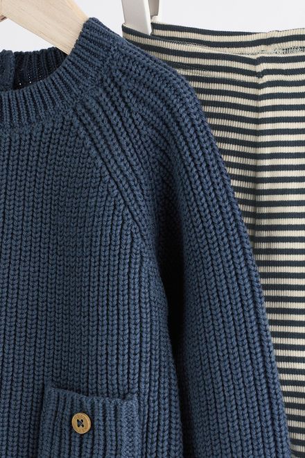 Next / Комплект вязаный джемпер и легинсы для мальчика - фото 15