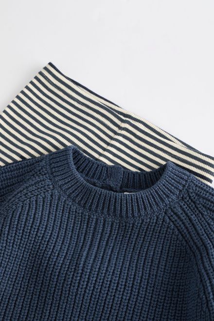 Next / Комплект вязаный джемпер и легинсы для мальчика - фото 16