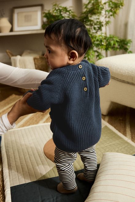 Next / Комплект вязаный джемпер и легинсы для мальчика - фото 3