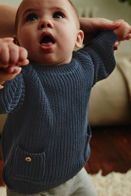 Next / Комплект вязаный джемпер и легинсы для мальчика - фото 6