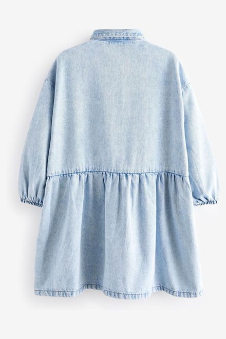 Next / Платье джинсовое со стразами для девочки - фото 6