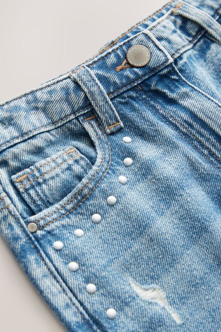 Next / Джинсы с заклепками для девочки - фото 10