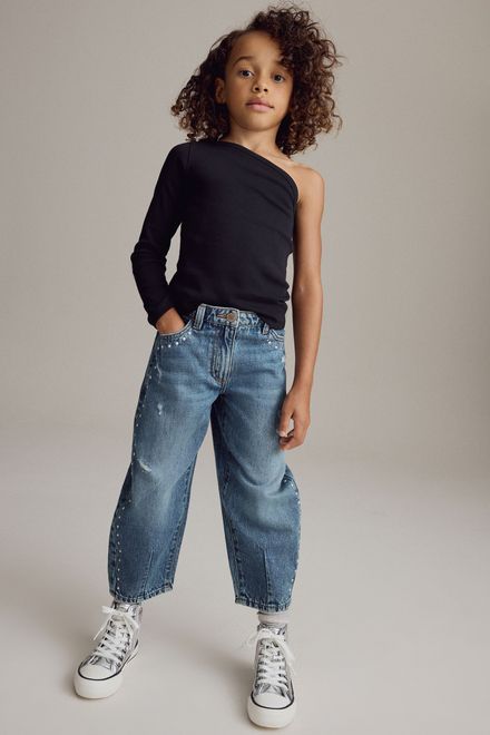 Next / Джинсы с заклепками для девочки - фото 3