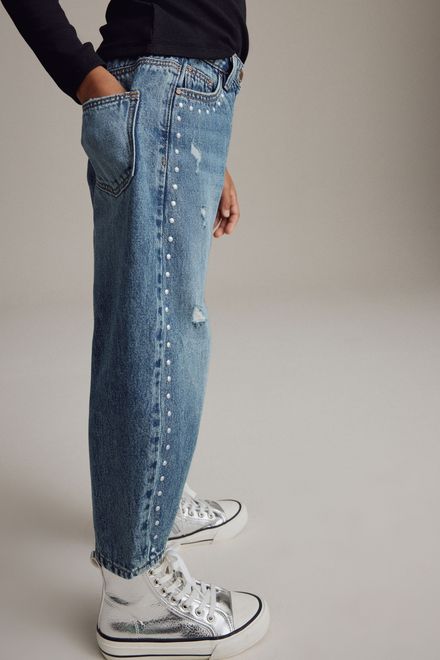 Next / Джинсы с заклепками для девочки - фото 4