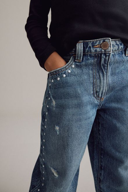 Next / Джинсы с заклепками для девочки - фото 6