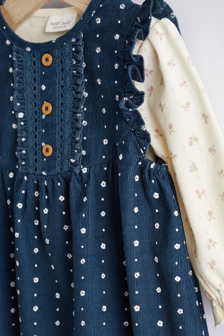 Next / Комплект боди и полукомбинезон для девочки - фото 4