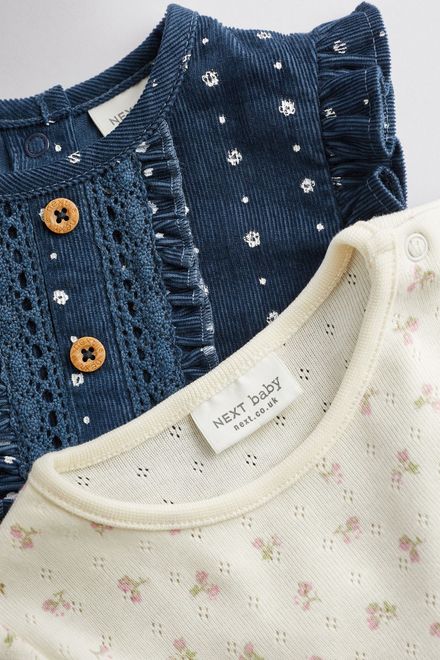 Next / Комплект боди и полукомбинезон для девочки - фото 5