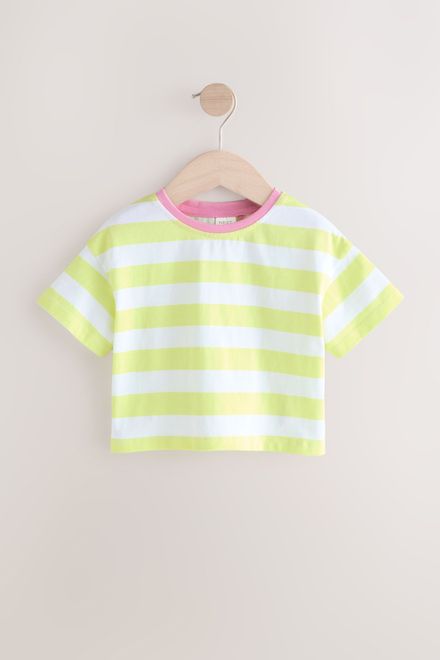 Next / Комплект футболка и полукомбинезон джинсовый с аппликацией для девочки - фото 7