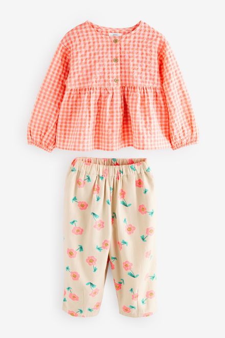 Next / Комплект блузка и брюки с принтом для девочки