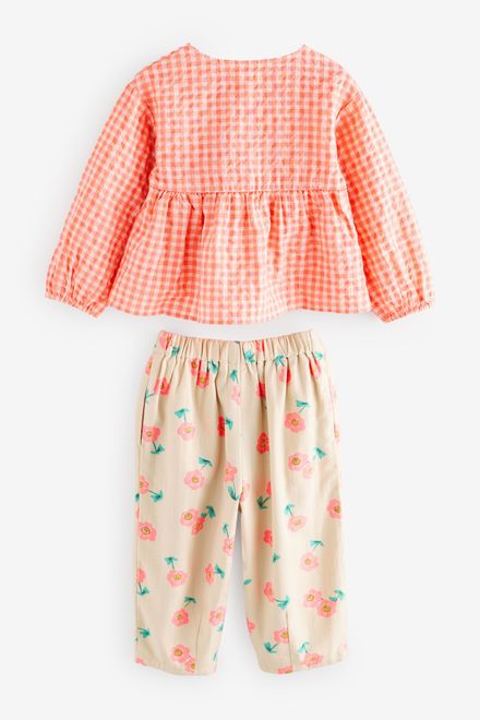 Next / Комплект блузка и брюки с принтом для девочки