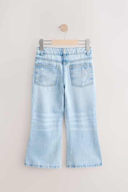 Next / Джинсы расклешенные с аппликацией для девочки