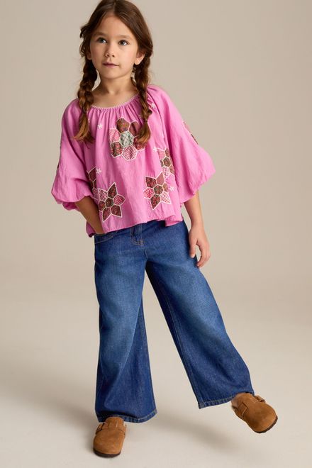 Next / Джинсы палаццо для девочки - фото 3