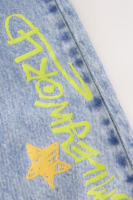 Next / Полукомбинезон джинсовый с принтом для девочки - фото 10