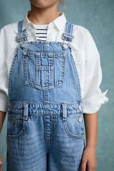 Next / Полукомбинезон джинсовый для девочки - фото 4