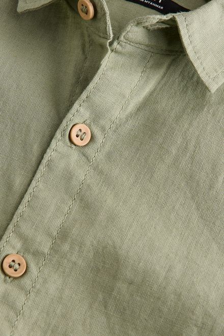 Next / Рубашка льняная с коротким рукавом для мальчика - фото 3