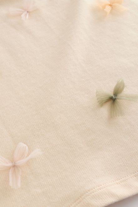 Next / Футболка укороченная с бантами для девочки - фото 6