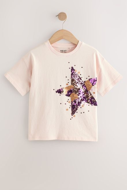 Next / Футболка с пайетками для девочки