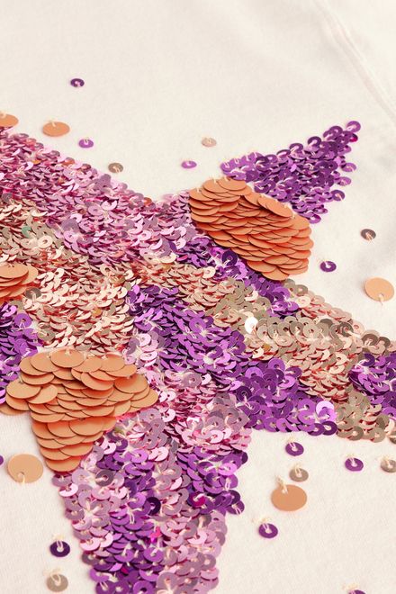 Next / Футболка с пайетками для девочки - фото 7