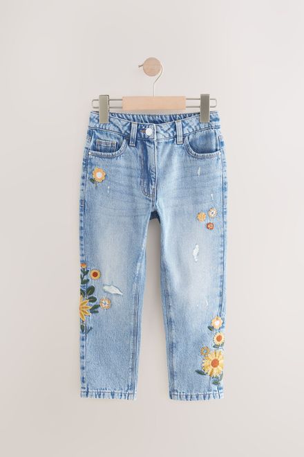 Next / Джинсы с вышивкой для девочки