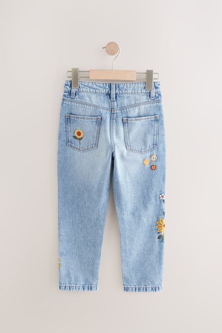 Next / Джинсы с вышивкой для девочки - фото 7