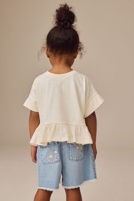 Next / Футболка с баской для девочки - фото 3