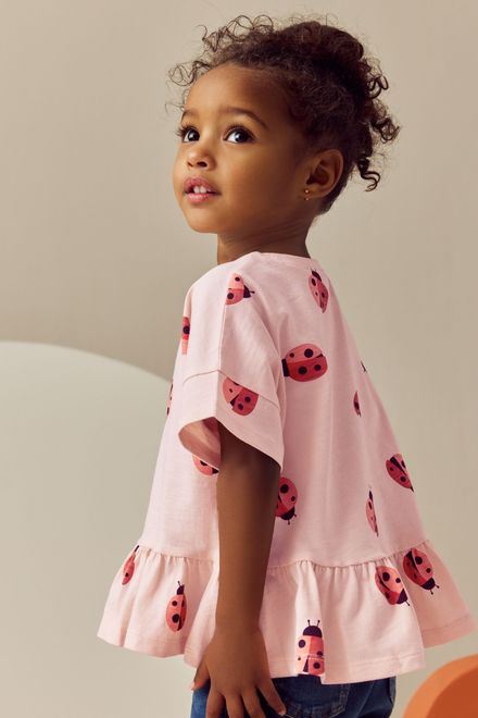 Next / Футболка с баской для девочки - фото 3