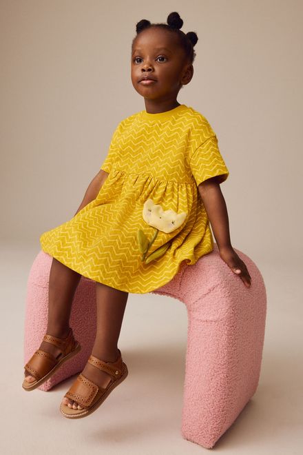 Next / Платье с 3D цветком для девочки - фото 4