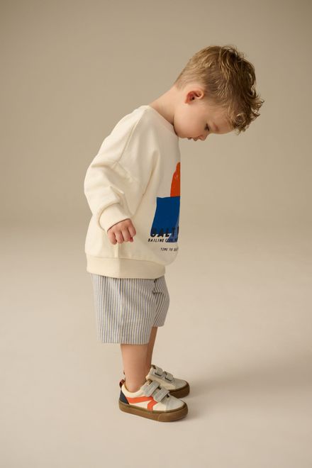 Next / Комплект свитшот и шорты трикотажные для мальчика - фото 4