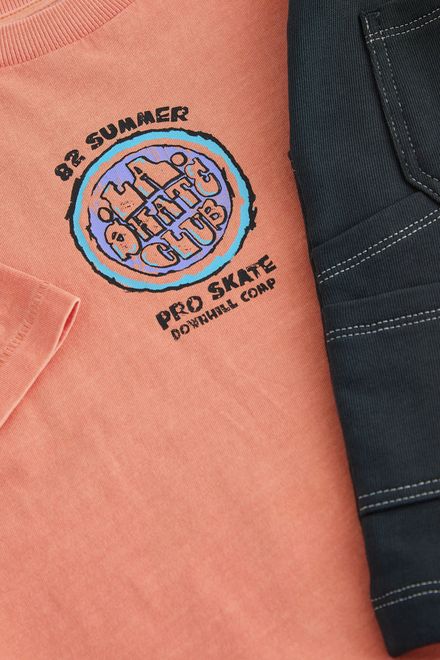 Next / Комплект футболка и шорты трикотажные для мальчика - фото 8