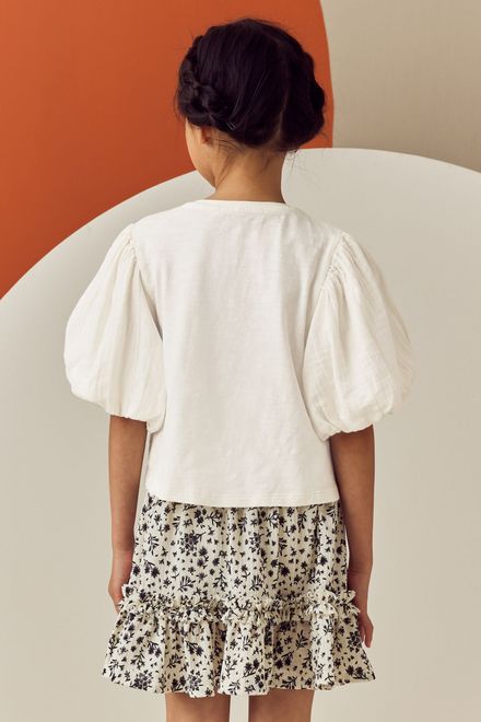 Next / Футболка с объемными рукавами для девочки - фото 6