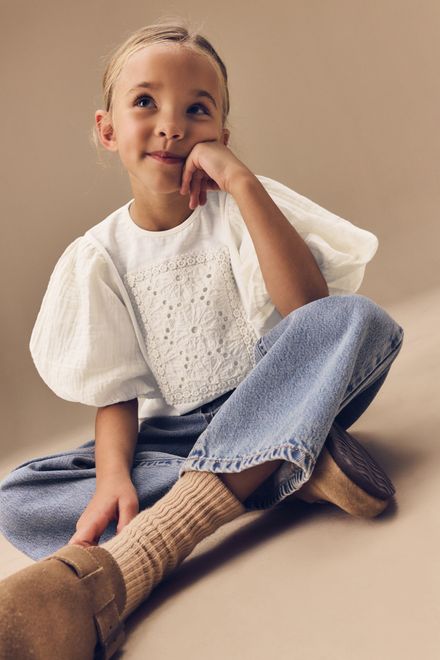 Next / Футболка с объемными рукавами для девочки - фото 7