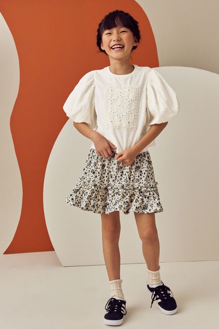 Next / Футболка с объемными рукавами для девочки - фото 8