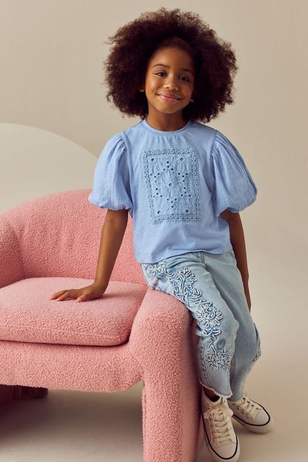 Next / Футболка с объемными рукавами для девочки - фото 2