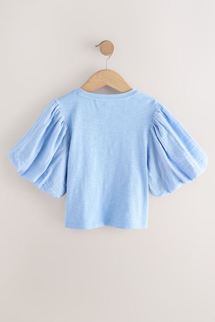 Next / Футболка с объемными рукавами для девочки - фото 6