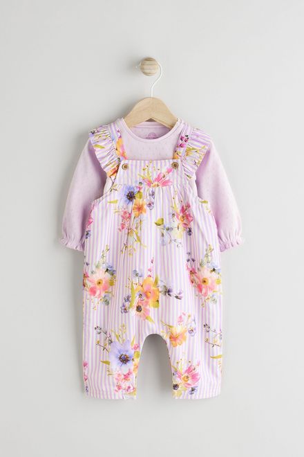 Next / Комплект полукомбинезон и боди для девочки