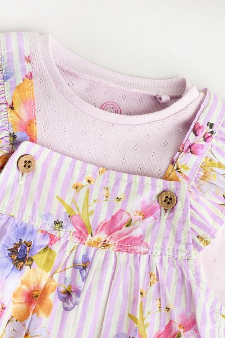 Next / Комплект полукомбинезон и боди для девочки - фото 5